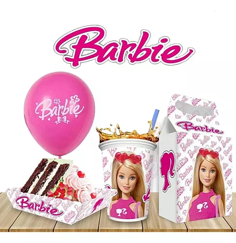 Kit Fiesta Cumpleaños Barbie Piñata Suministros + Obsequio