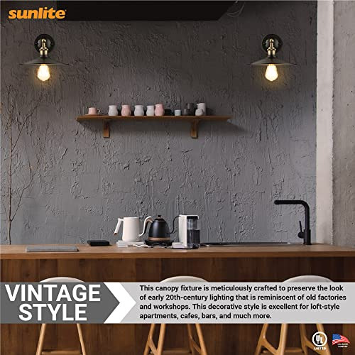 Sunlite 07036-su Aplique De Pared Con Dosel De Inspiración V
