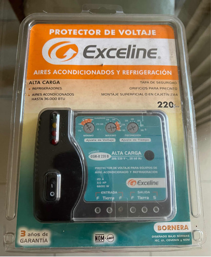 Protector De Voltaje Exceline 220v Alta Carga Mod Gsm R220b