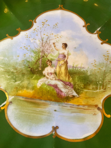 Masitero De Porcelana Limoges Doble Sello Antiguo (Usado)