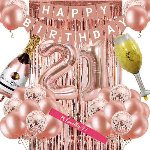 Decoraciones De 21 Cumpleaños Para Mujeres, Decoración De Fi