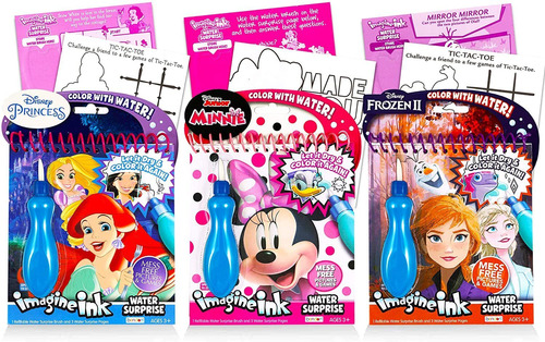 Disney Minnie Mouse - Juego De 3 Libros De Pintura Con Pince