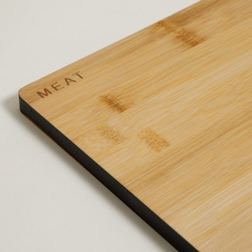 Tabla De Cortar Picar Rectangular De Bambú Diseño Carne Meat Tabla Meat Madera