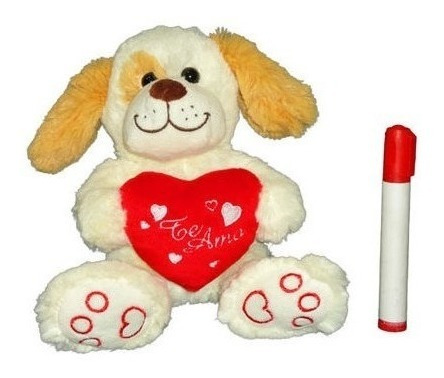 Perro 20 Cm C Corazon Te Amo Peluches Charko 3816