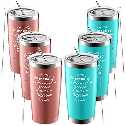 6pcs Employee Appreciation Gifts 20oz Motivational Tumb...