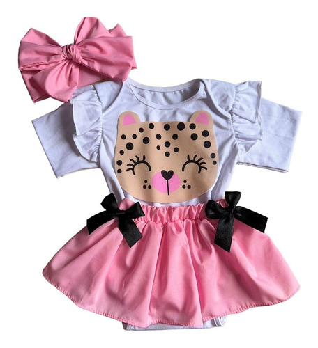 Conjunto Para Bebe Niña De Body, Falda Y Balaca