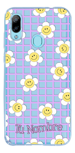 Funda Para Zte Para Mujer Flores Felices Con Tu Nombre
