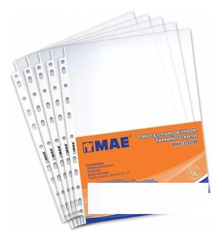 Protectores De Hojas Carta Mae C/20 Piezas