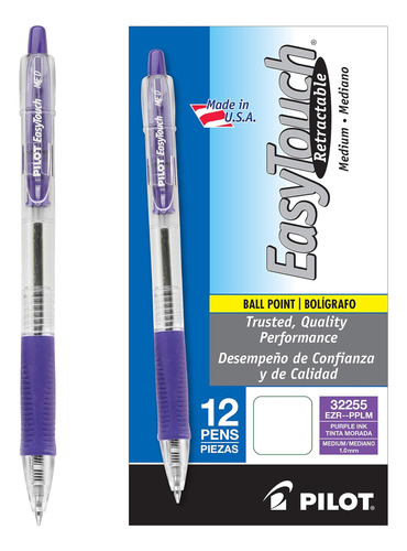 Lapiceras Ballpoint Pilot Set 12 U Purple1