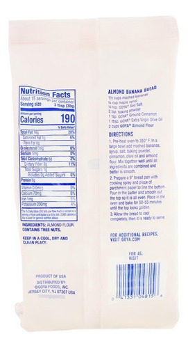 Harina De Almendras 454g. Goya - Sin Gluten