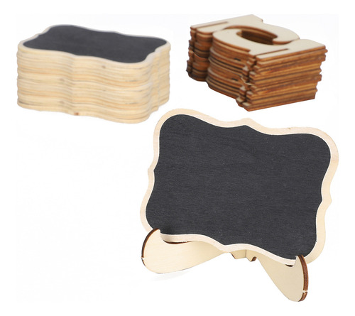 Minipizarra De Madera, Juego De 2 Letreros Para Colocar Tarj