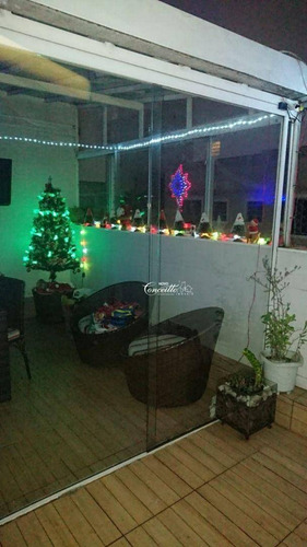 Imagem 23 de 25 de Linda Cobertura De 136 Metros Semi Mobiliada Com 03 Dormitorios E 01 Suíte Com 01 Vaga De Garagem No Parque São Vicente - Mauá - Co0148
