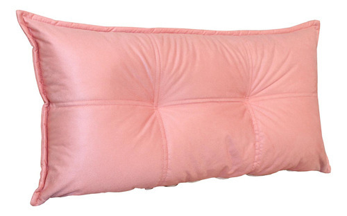 Almofada Para Puff Cama Solteiro 90x40 Cor Suede Rosa