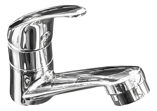 Llave Individual Para Lavabo Cromado Palanca Iusa Color Plateado