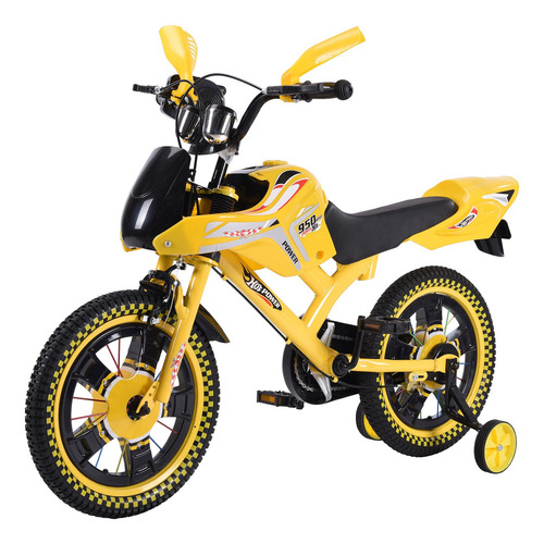 Bicicleta Entrenadora De Niños Aeiou Baj95004 R12 Sonido Color Amarillo Tamaño Del Cuadro 12