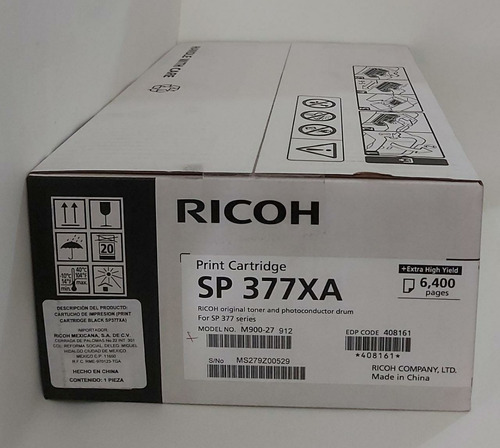 Imagen 4 de 5 de Toner Original Nuevo Ricoh Para Copiadora Sp-377sf