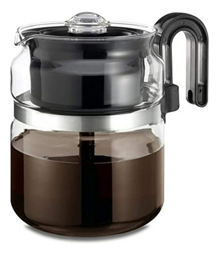 Stovetop Percolator Cafetera Vidrio 8 Tazas (40 Oz) Hecho De