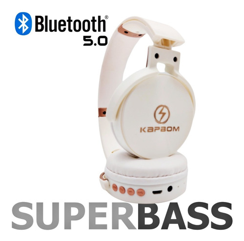Fone De Ouvido Estéreo Sem Fio Extra Bass Bluetooth Branco