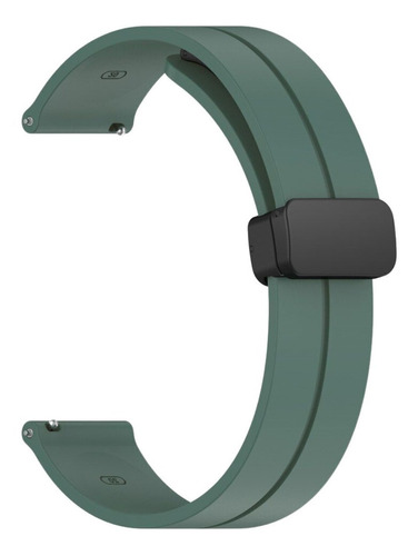 Pulsera de silicona con cierre magnético para Galaxy Watch 6 color verde oscuro