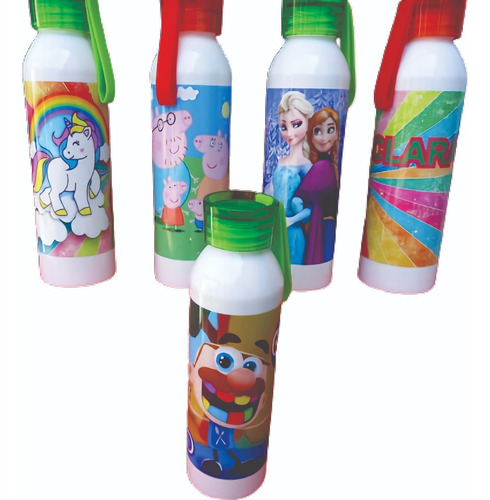 Botella 650 Ml Hermética Motivos Infantiles O Personalizable