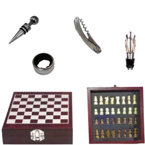 Imagem 9 de 9 de Kit Abridor De Vinho Acessórios Canivete Saca Rolhas Aerador