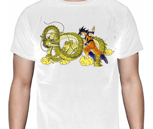 Dragon Ball - Goku Adulto Y Shen Long - Polera Anime