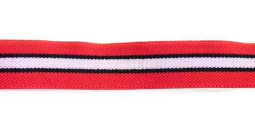 Imagen 10 de 10 de Elástico Afelpado Rayado Cordón De Oro De 25mm X 10 Metros
