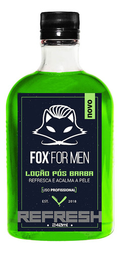 Shaving Gel De Barbear + Loção Pós Barba Fox For Men Mentol