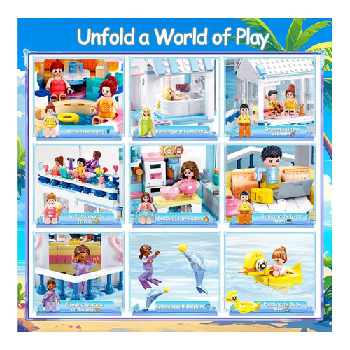 Construcción De La Casa De Verano De Friends Para Niñas Kit