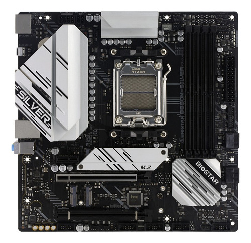 Placa Mãe Biostar B650m-silver Ddr5 Am5 Ryzen 7000/8000 Cor Preto