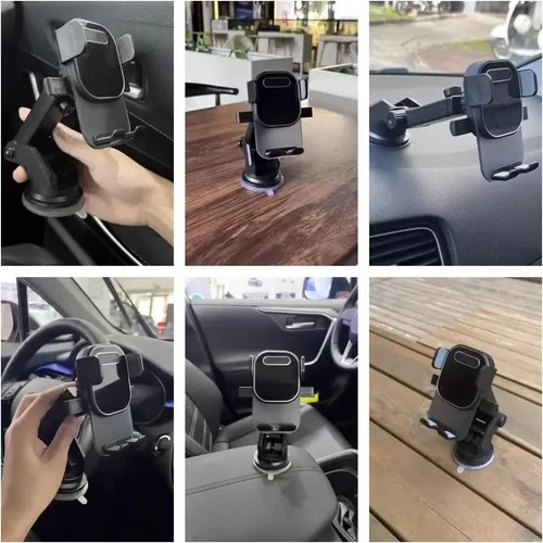 Soporte Celular P/ Auto Con Sopapa Brazo Extensible 360°