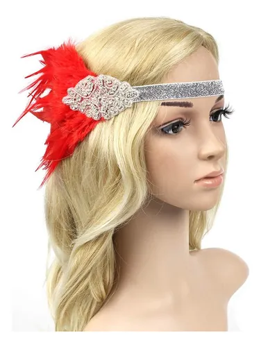 Diadema De Plumas De Avestruz De Años 20 Gatsby 1920s ...