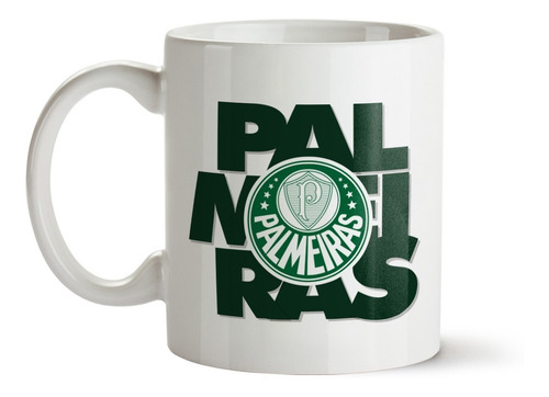 Imagem 2 de 2 de Caneca Palmeiras Cerâmica Com Nome Personalizado