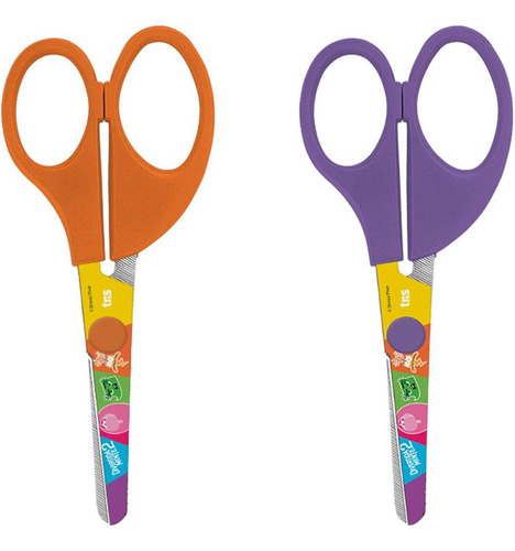 Tesoura Escolar Decorada Divertidamente 2 13cm Blister