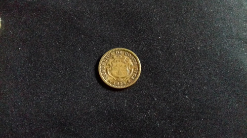 Moneda Costa Rica Diez Céntimos 1922 Escasa Bronce E01 (Usado)