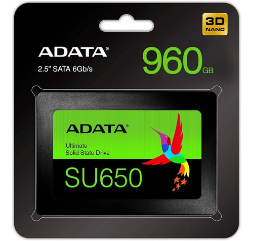 Disco Ssd Adata Ultimate Su650 Asu650ss-960gt-r 960 Gb Negro