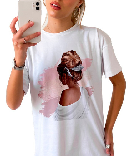 Remera Dama Mujer Moda Bonita Hermosa Beautiful Woman #04