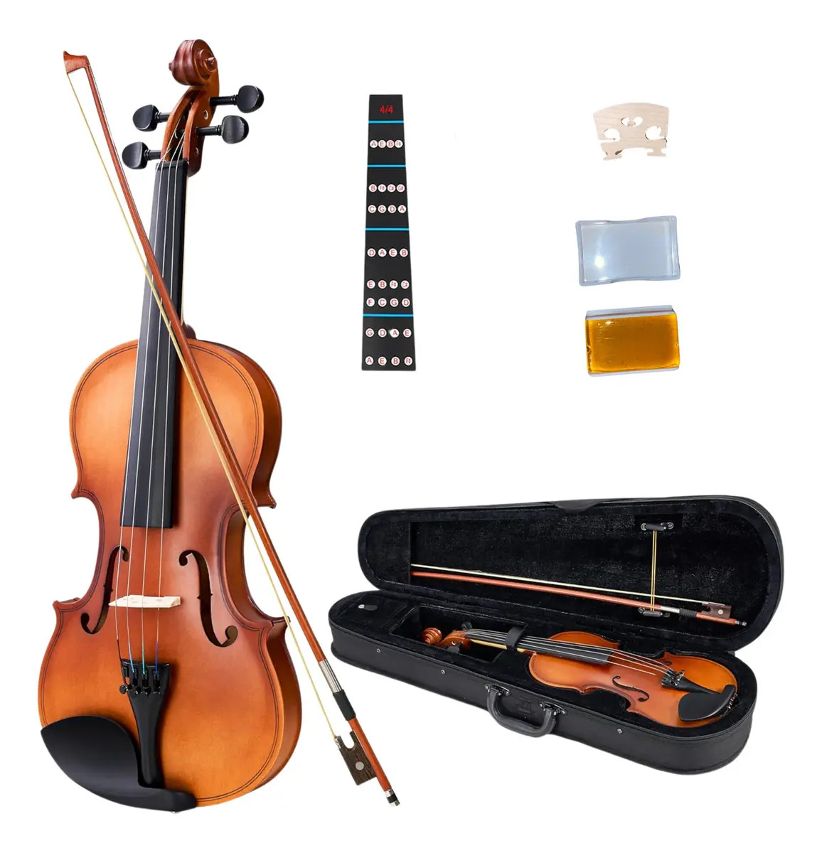 Violino Valiri Instrumento Musical Ensaios Estudos Harmonicos Tamanho 1/2