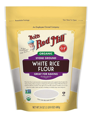 Bob's Red Mill Organic White Rice Flour 680 G