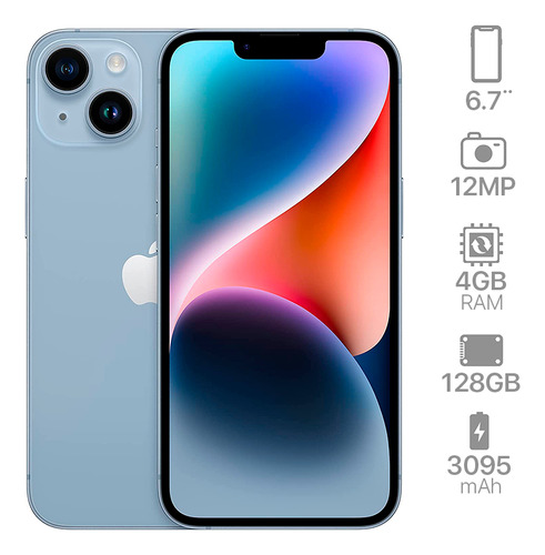 Apple iPhone 14 Plus (128 Gb) Nuevo/ Sellado Negro/azul