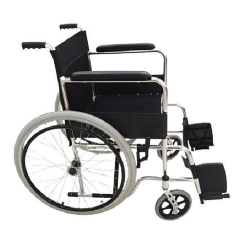 Imagen 1 de 10 de Silla De Ruedas Básica En Aluminio Plegable Y Liviana Nueva