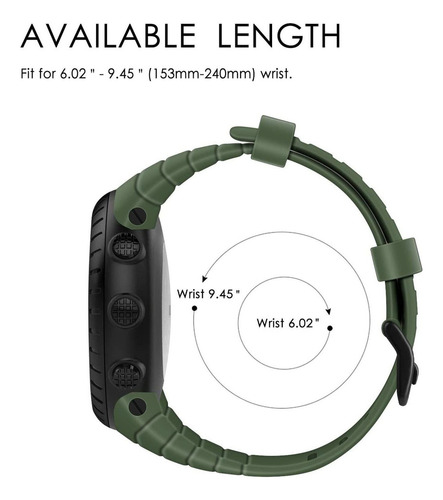 Correa De Reloj For Suunto Core Smartwatch Color Oliva