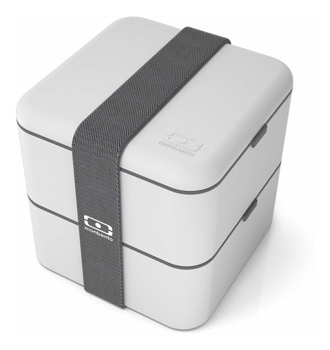 Monbento - Caja Bento Cuadrada Mb Coton Gris - Grande - Lonc