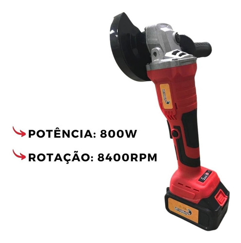 Esmerilhadeira Angular A Bateria 21v Importway Com Maleta