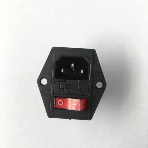 Enchufe Corriente Entrada Power Macho Boton Switch On/off