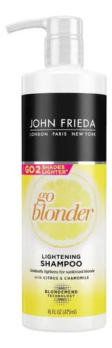 John Frieda Go Blonder Shampoo & Conditioner Set – Je 500 Ml, Aufhellend Für Blondes Haar