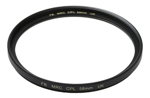 Filtro 58mm Cpl-polarizador Hd Mrc-cpl-58 Fbtech Profesional Color Negro