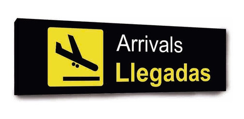 Cartel De Aeropuerto - Llegada Arrivals - Para Decorar