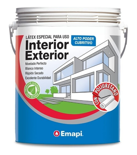 Látex Super Cubritivo Interior Exterior 10 Lts - Emapi