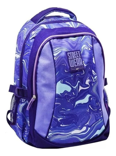 Mochila 18 Espalda Street Wear Estampa Surtida Lsyd Color Violeta oscuro Diseño de la tela Liso